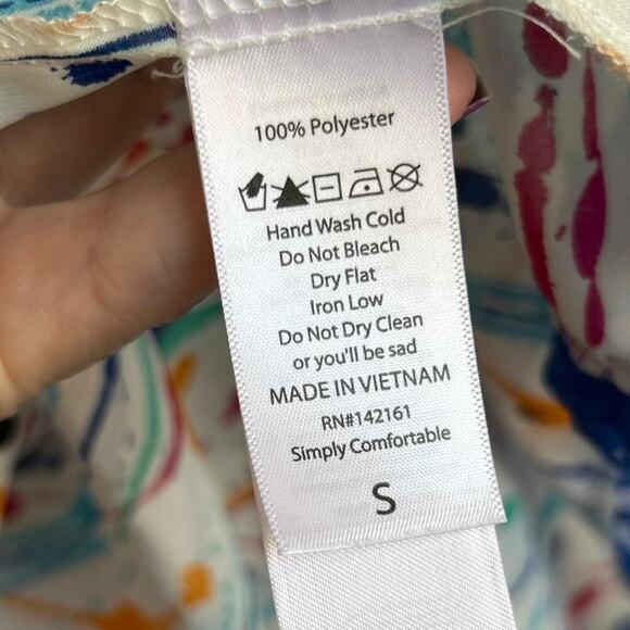 LulaRoe Women's Chloe Cascading Colorful Kimono Size Small Lace Detail - Picture 2 of 6